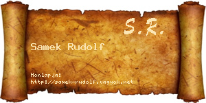 Samek Rudolf névjegykártya