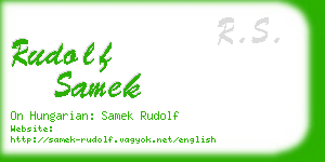 rudolf samek business card